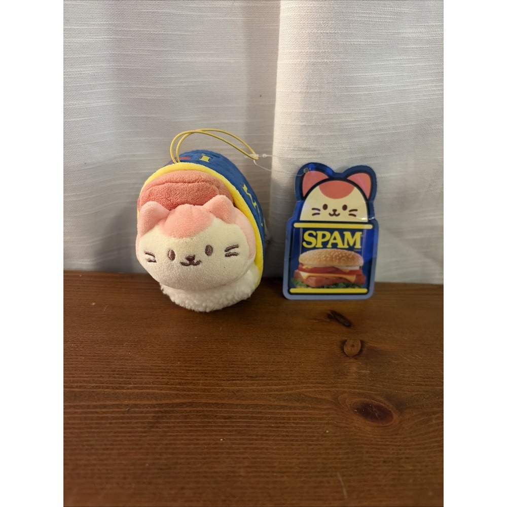 New w/ Tags Kittiroll SPAM Cat Plush Stuffed Animal‎ - 6" - 2022 - Masubi Pink